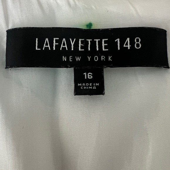 Lafayette 148 New York‎ Abstract Watercolor Sunset Garden Dress Size 16 - Picture 11 of 12